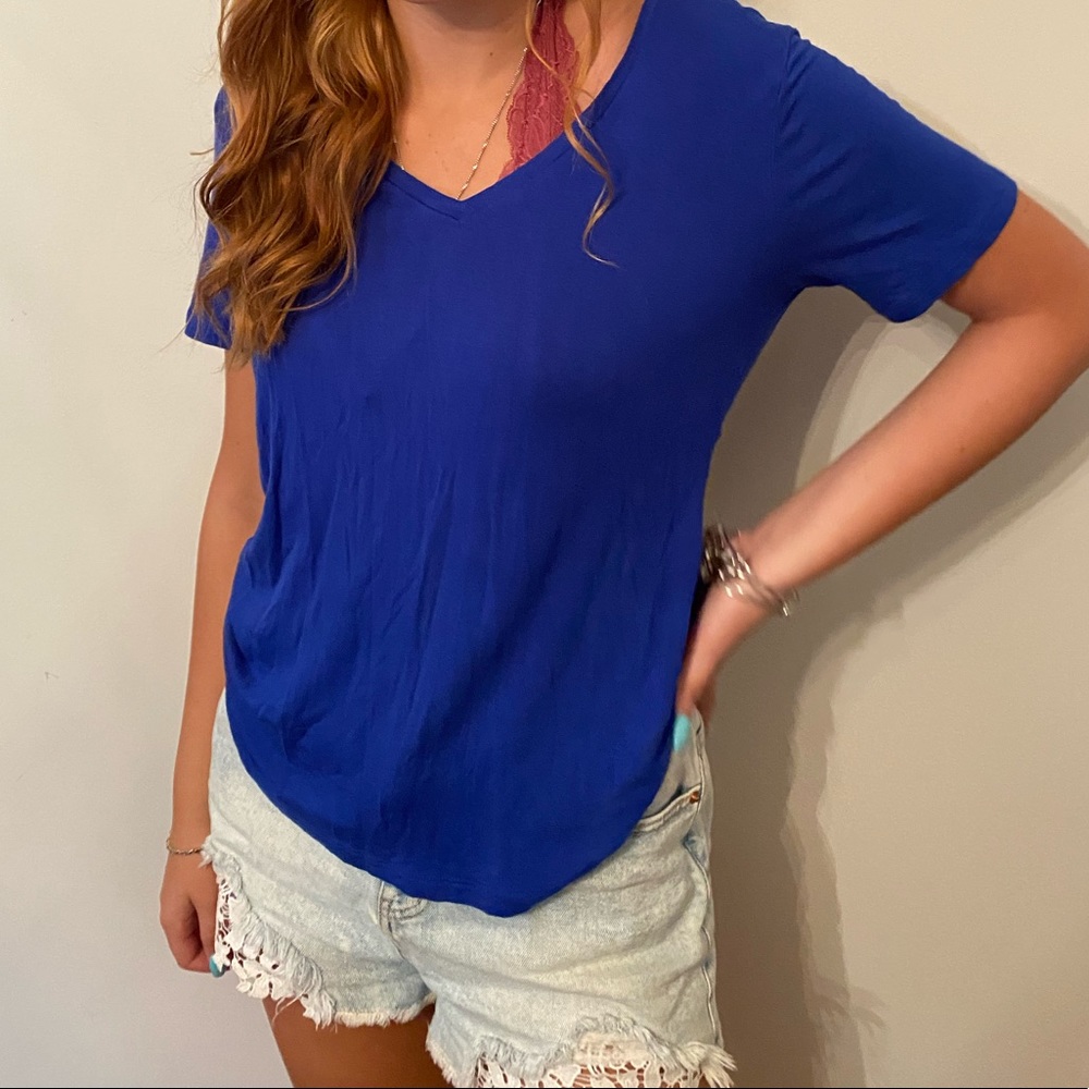 Cobalt Blue V-Neck